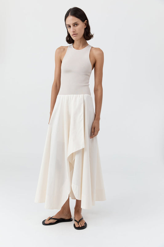 Dress Bodice Asymm Dre Ecru