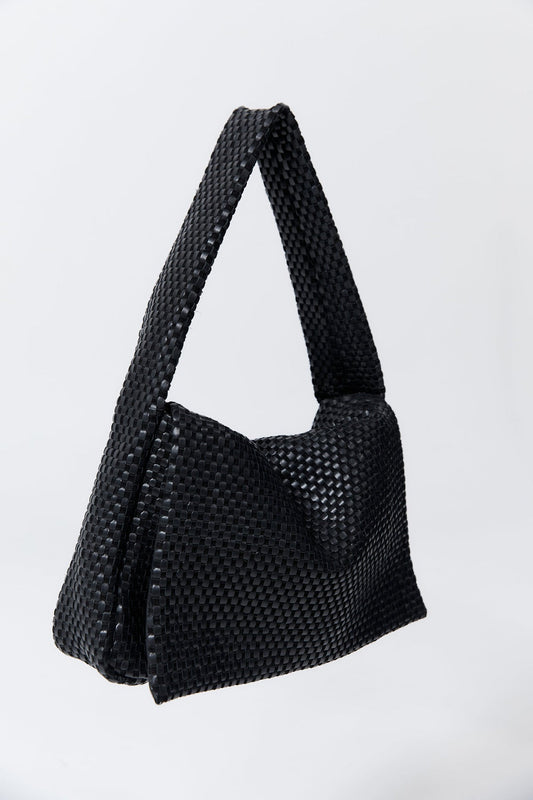 Shoulder Bag Lattice Everyday Black
