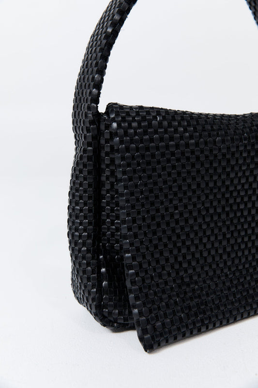 Shoulder Bag Lattice Everyday Black