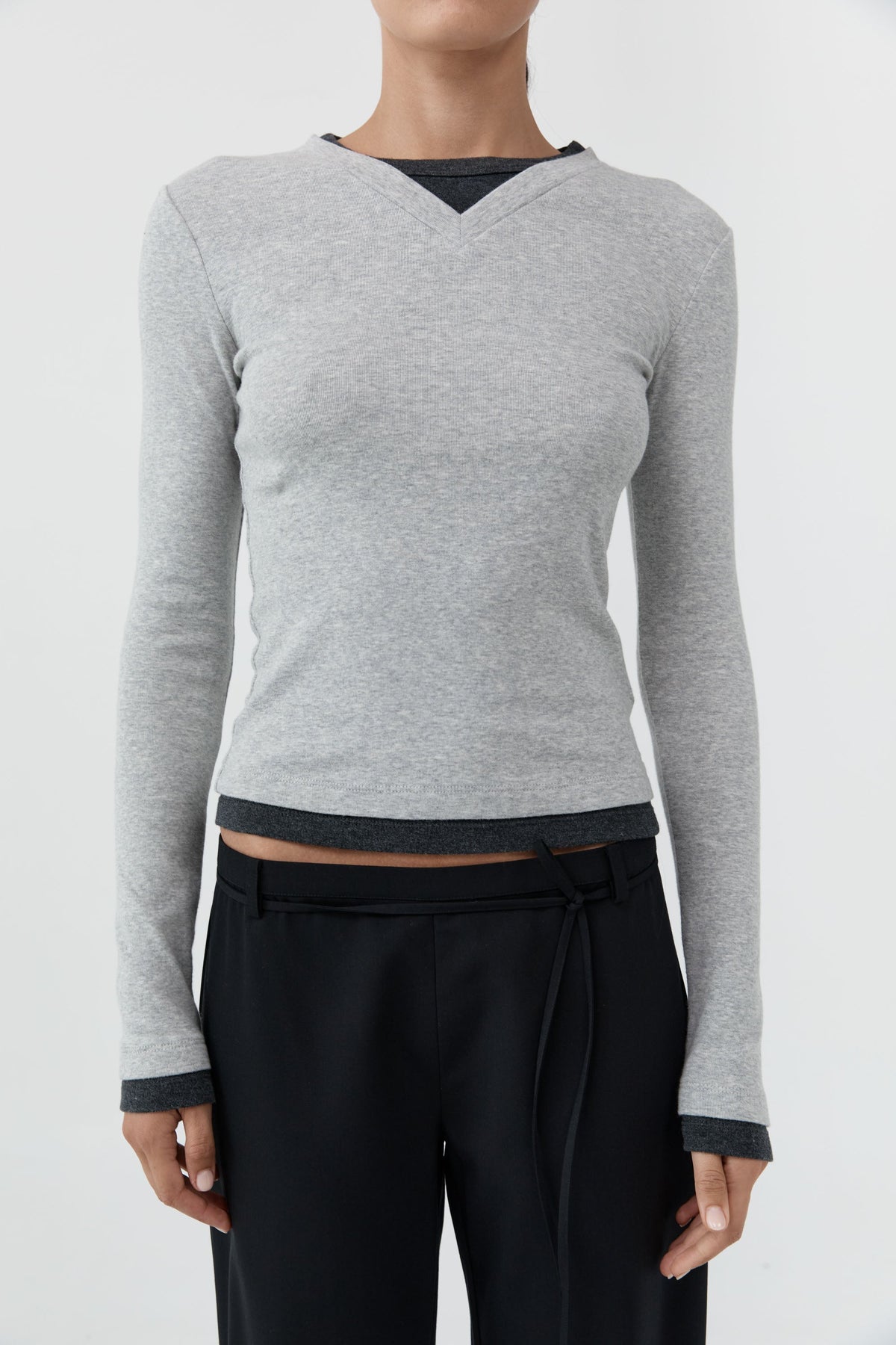 ST. AGNI-702 ORGANIC CO V NECK LS TOP-GREY MARLE_05.jpg