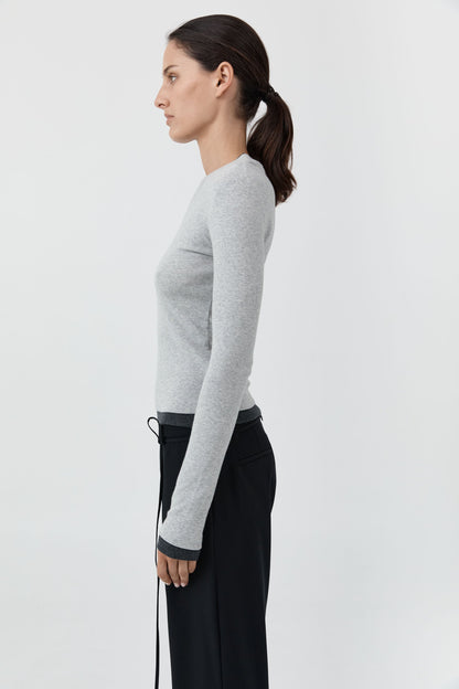 ST. AGNI-702 ORGANIC CO V NECK LS TOP-GREY MARLE_07.jpg