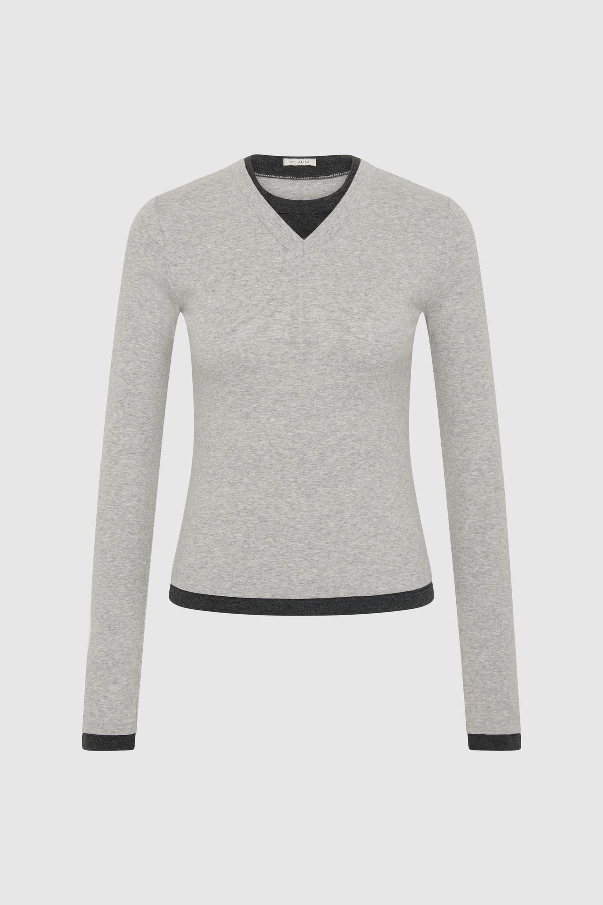 ST. AGNI-702 ORGANIC CO V NECK LS TOP-GREY MARLE_08.jpg