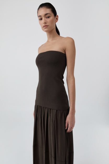 ST. AGNI-702 STRAPLESS BALLOON HEM DRESS-CEDAR_02.jpg