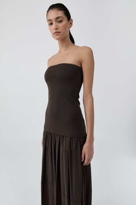 ST. AGNI-702 STRAPLESS BALLOON HEM DRESS-CEDAR_02.jpg