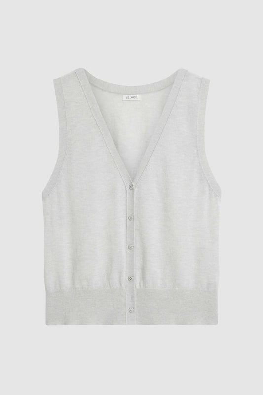 Vest Wool Oupa Vest Light-Grey-Marle