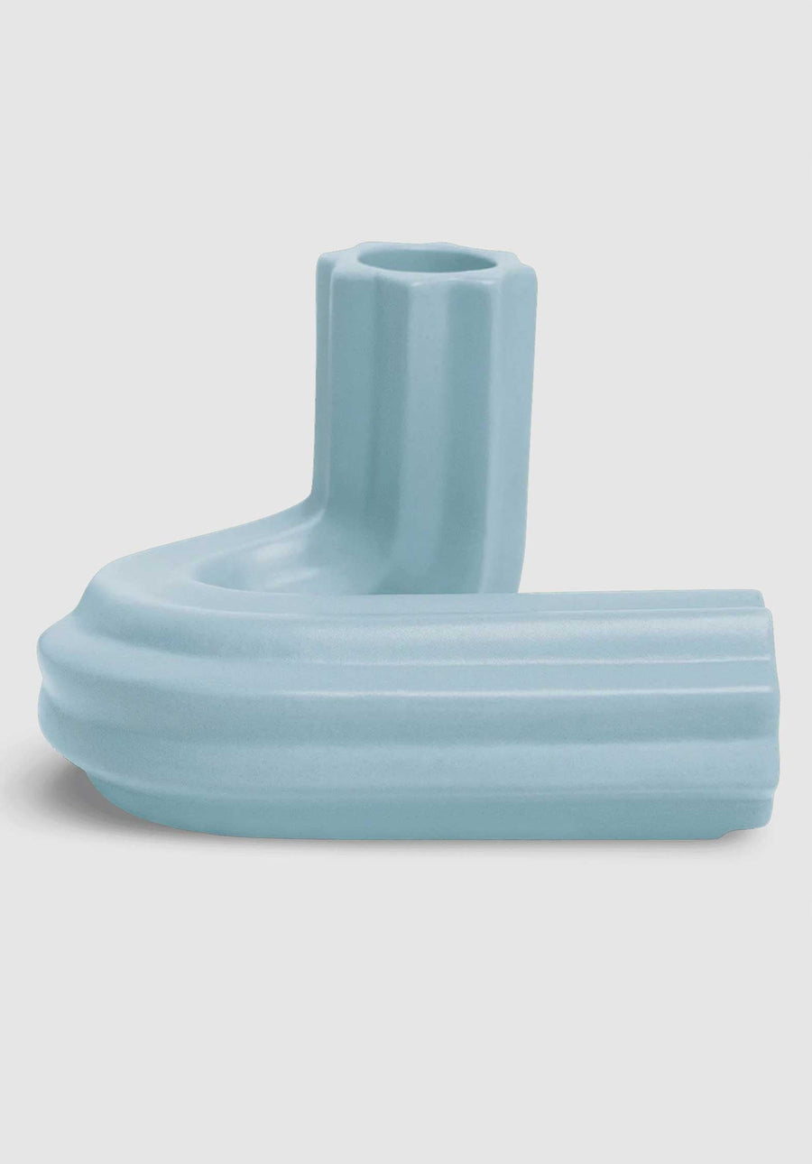 Candle H Candle Holder Light-Blue