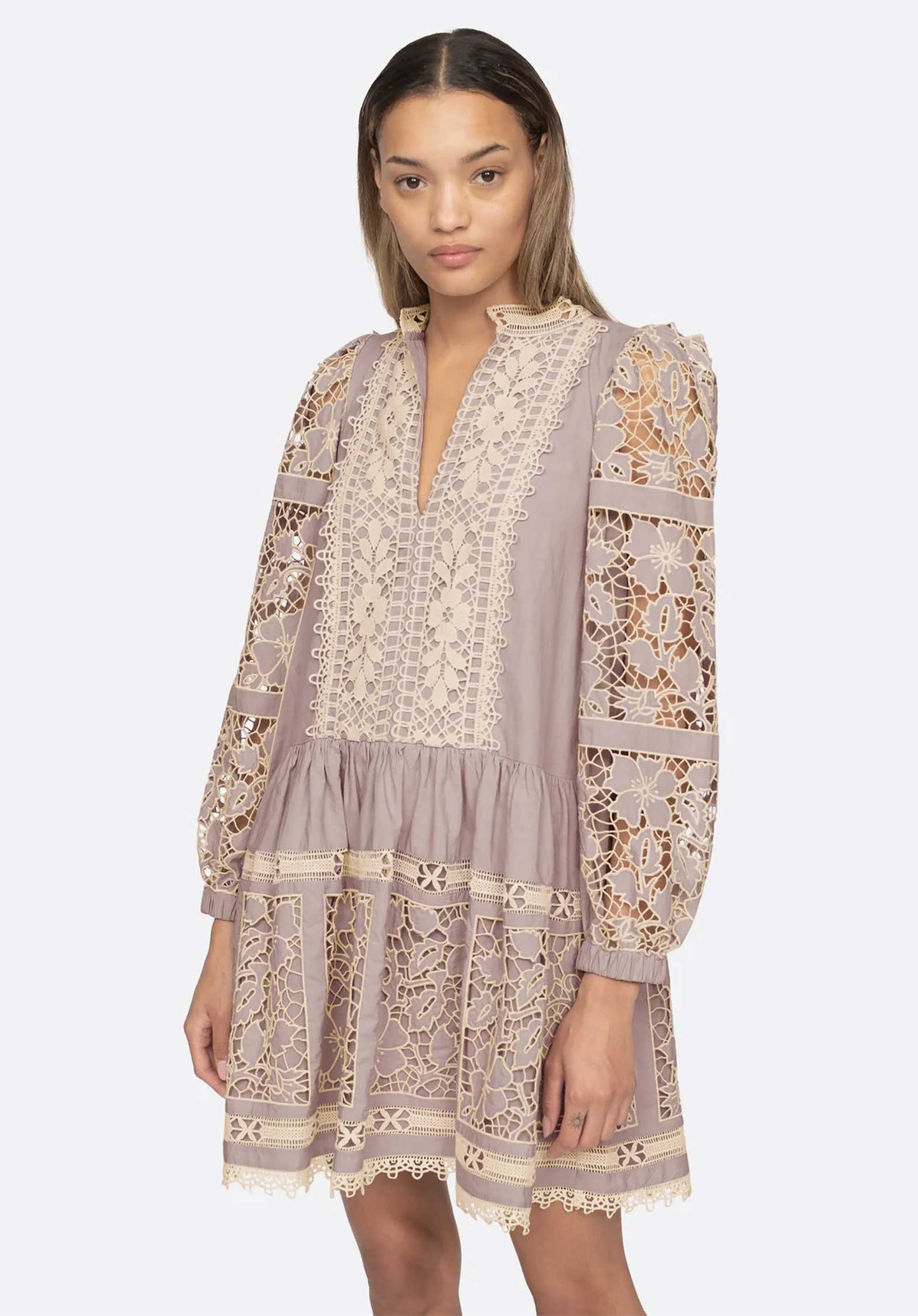 Dress Joah Embroidery L Ss24-032 Lilac