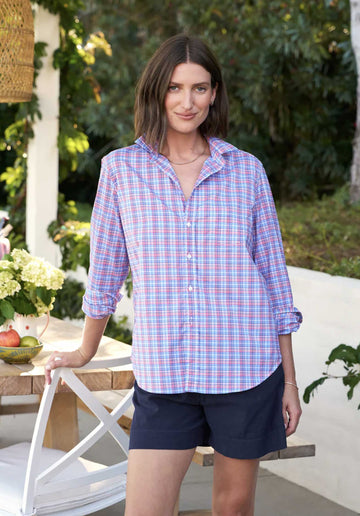 Shirt Eileen Eileen Chambray Pink-Turquoise-Check