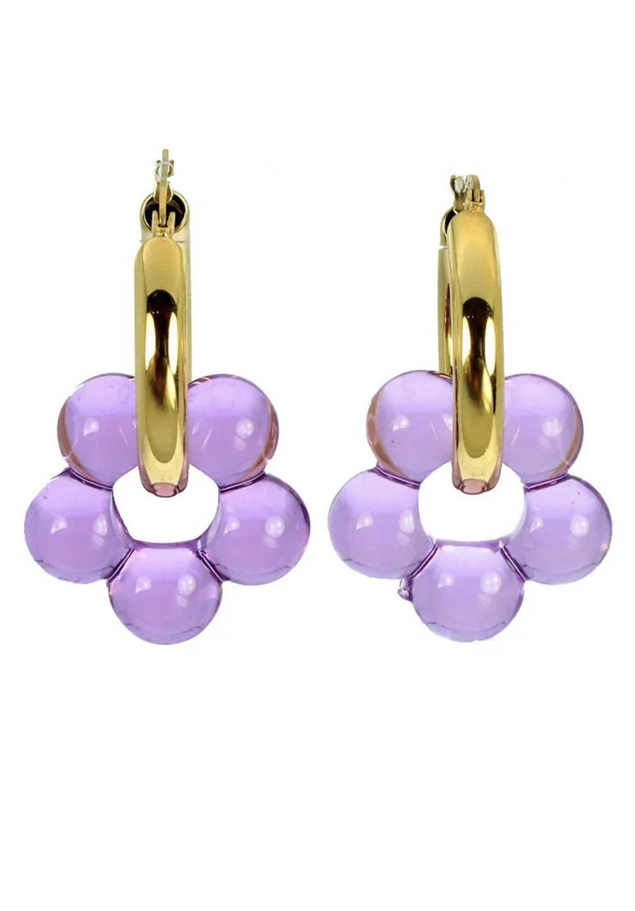 Earring 24acer29 Jacqueline Boucl Purple