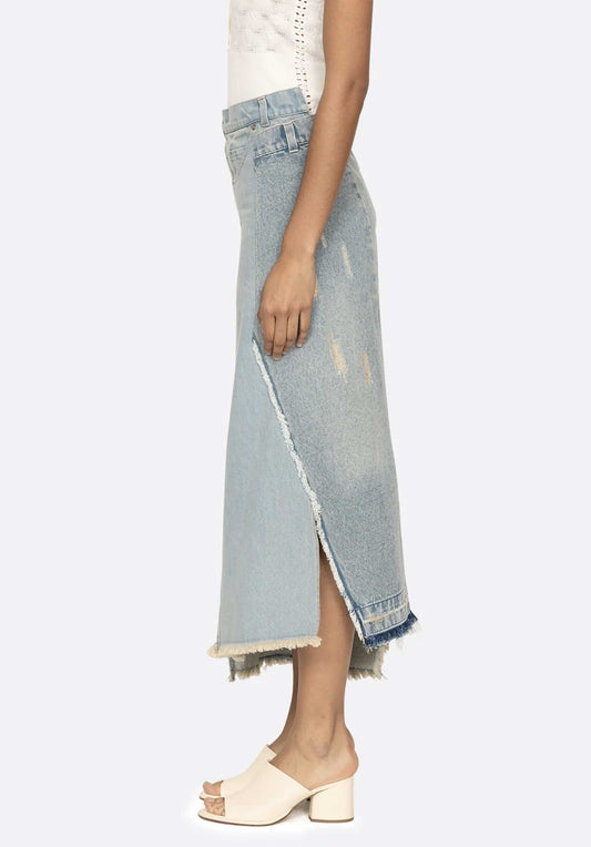 Denim Skirt Pf24-006 Blue