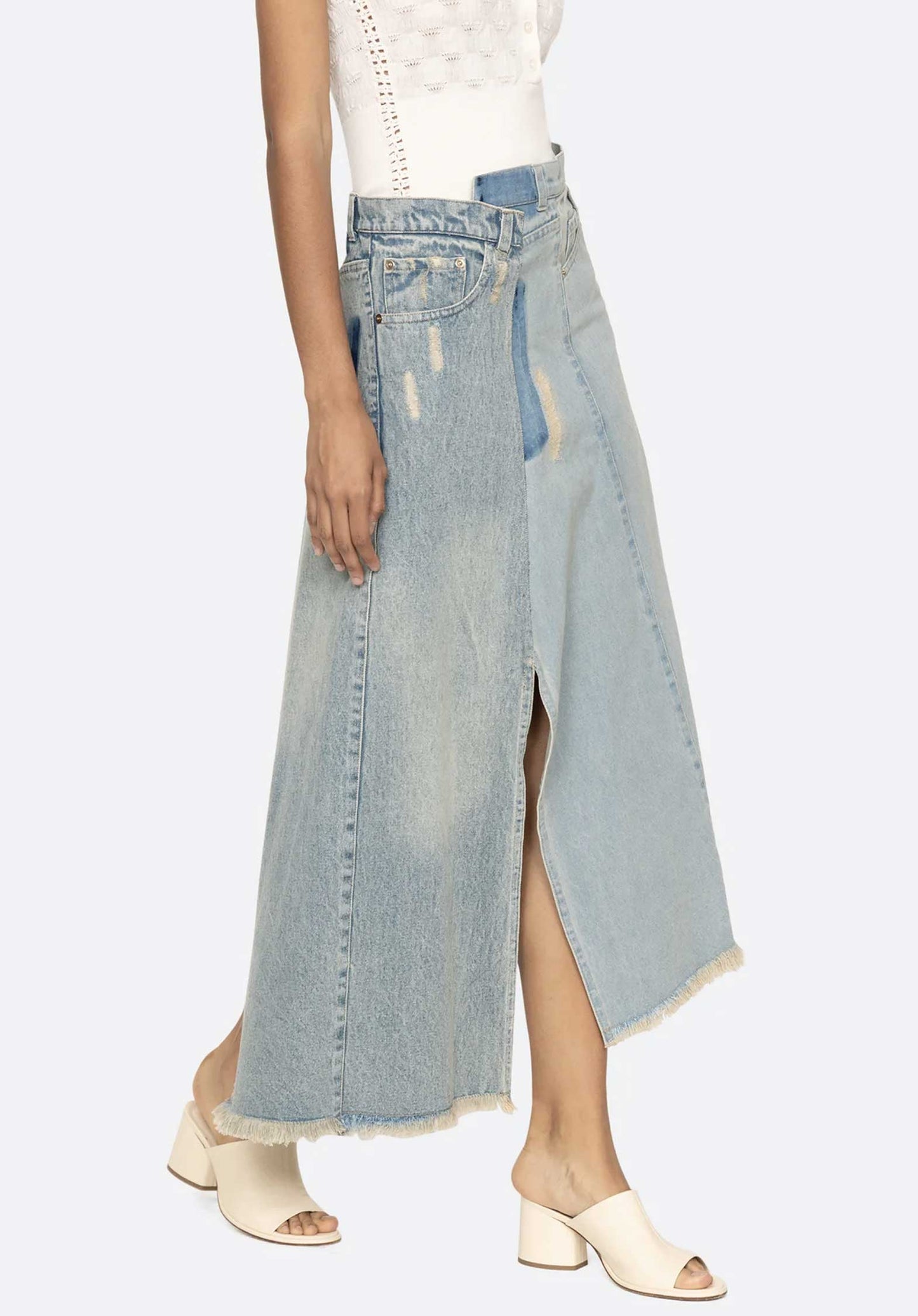 Denim Skirt Pf24-006 Blue