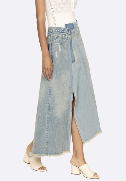 Denim Skirt Pf24-006 Blue