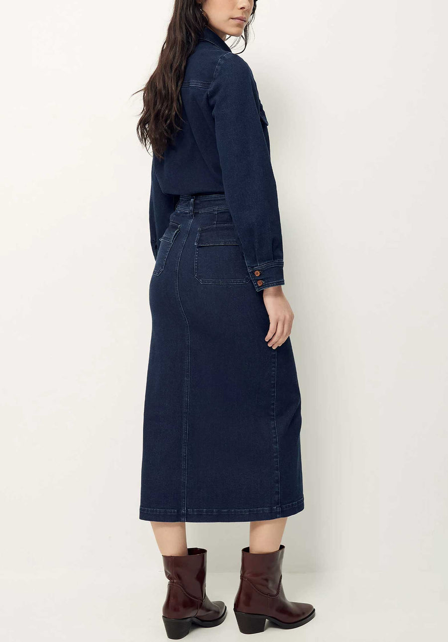 Denim Skirt Uptown Uptown Skirt Denim-Blue