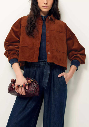 Denim Shirt Leone Corduroy Copper