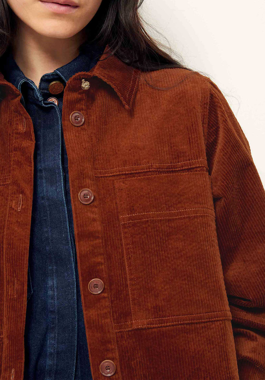 Denim Shirt Leone Corduroy Copper