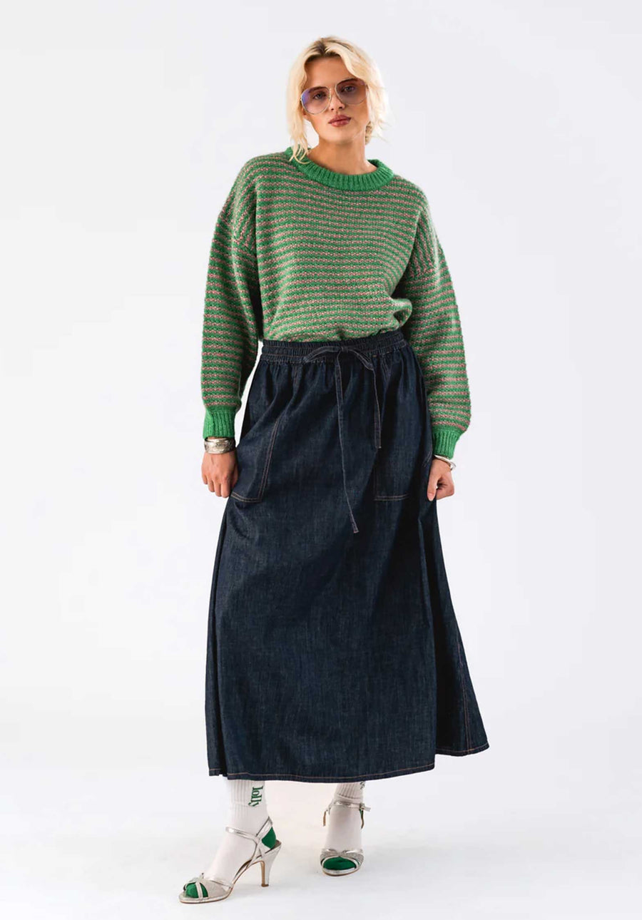 Denim Skirt 244 Akana Maxi Skirt Blue