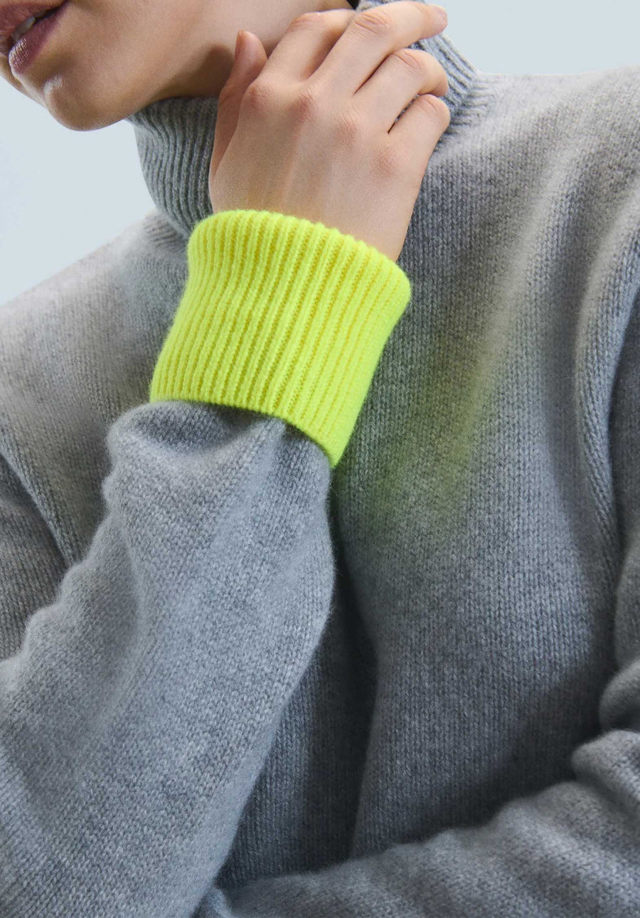 Turtleneck Knitted 2401wpl02189 Gris-Chine-Fonce-F