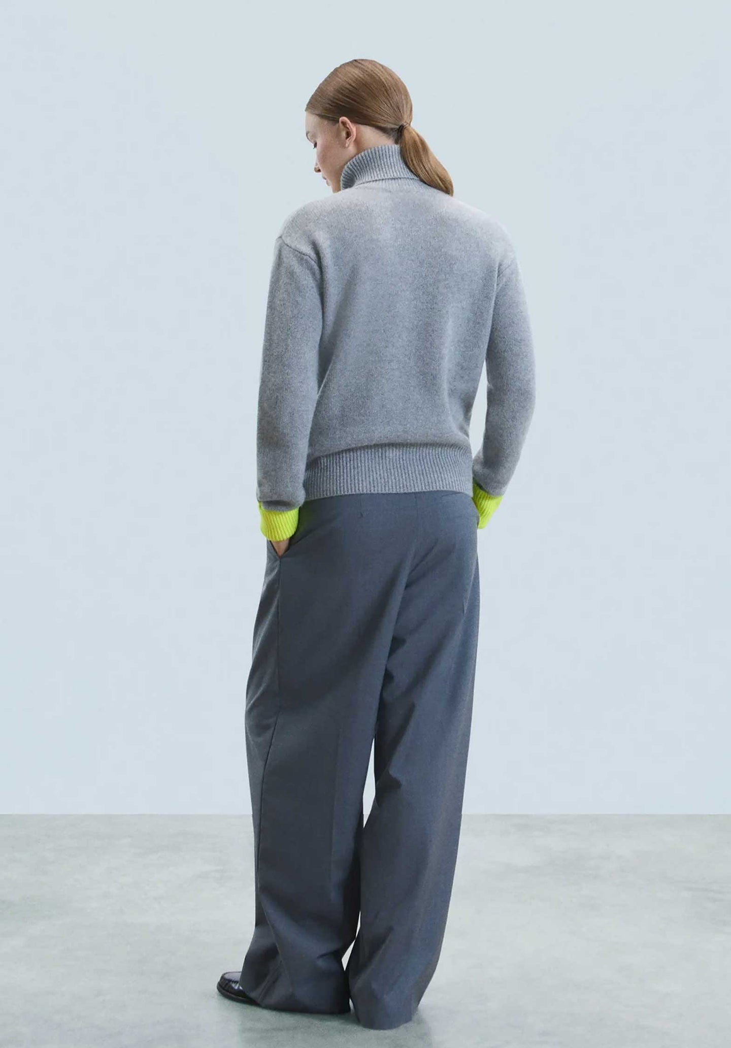 Turtleneck Knitted 2401wpl02189 Gris-Chine-Fonce-F