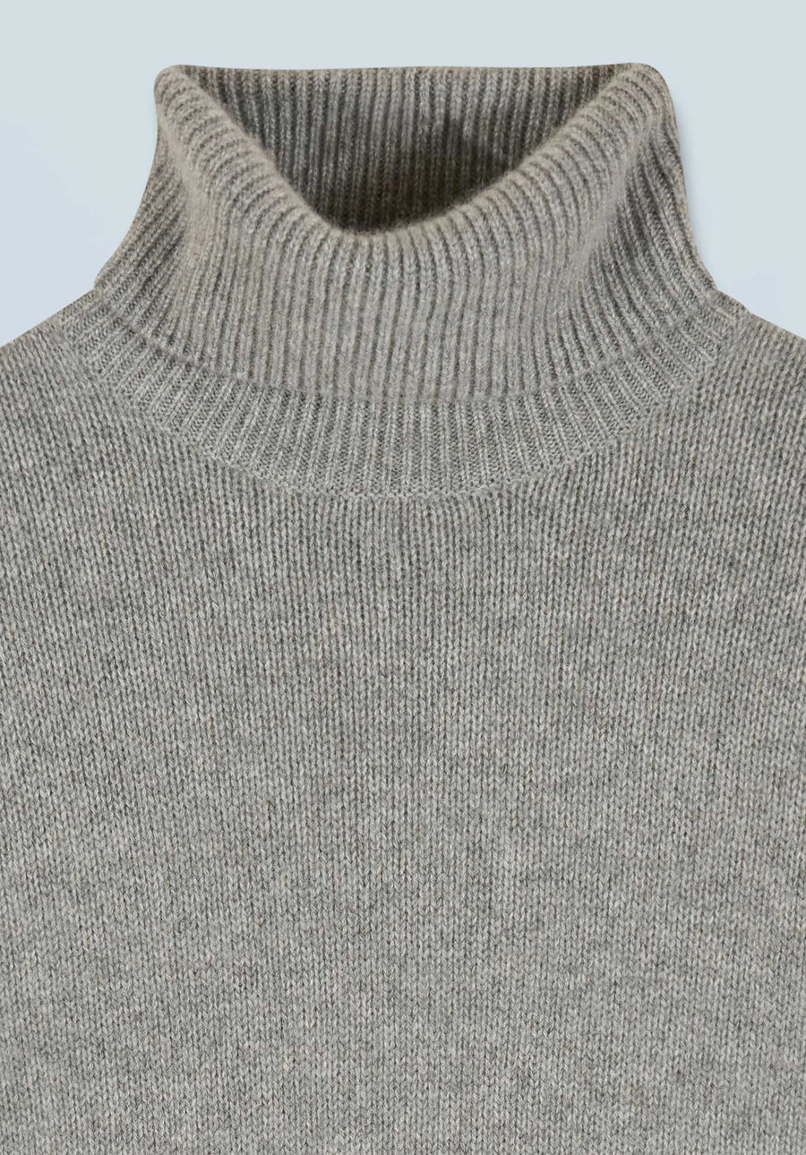 Turtleneck Knitted 2401wpl02189 Gris-Chine-Fonce-F