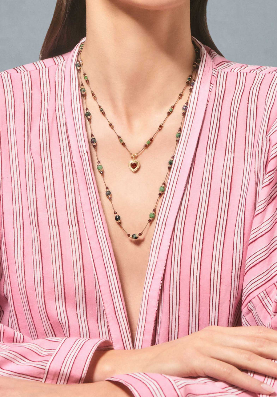 Necklace Gini P Coll Gini P Collier Zoisites