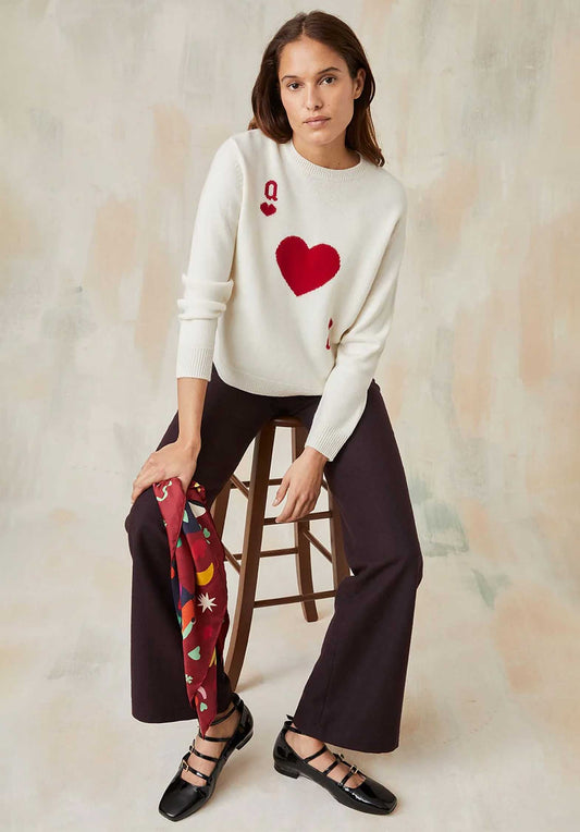 Pullover Dame De Coeur Blanc