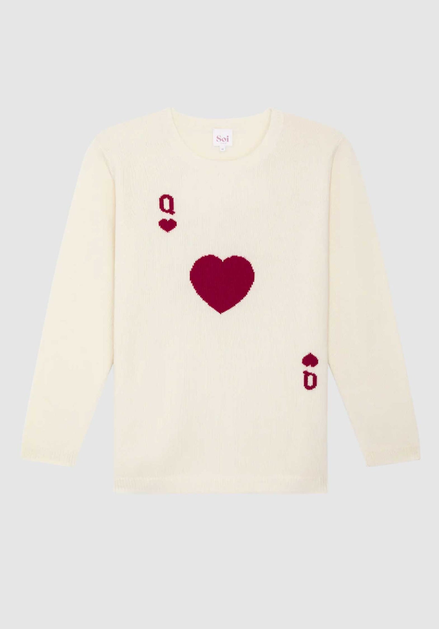 Pullover Dame De Coe Dame De Coeur Blanc