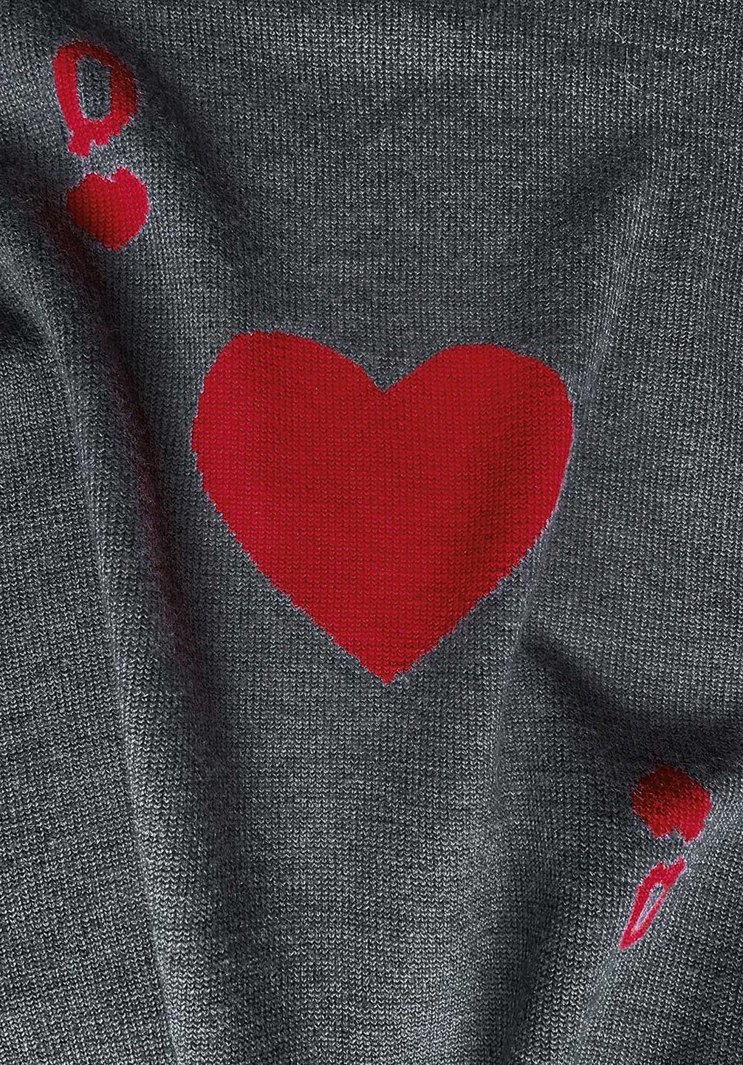 Pullover Dame De Coeur Gris