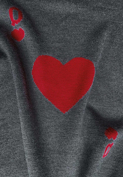 Pullover Dame De Coeur Gris