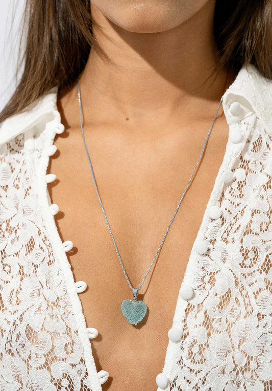 Necklace Jelly Heart P Baby-Blue-S