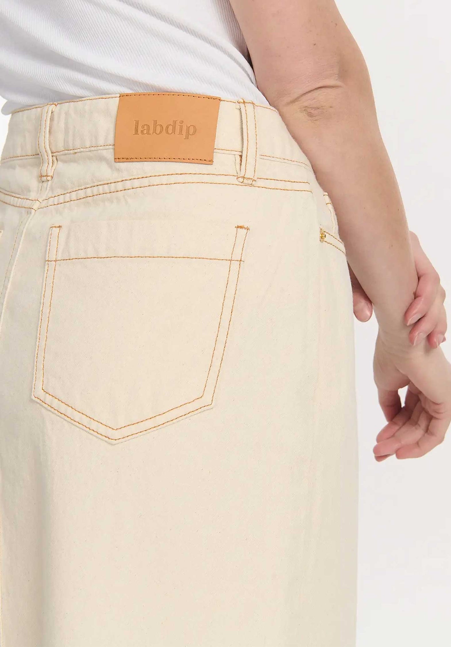 Denim Skirt Joly Denim Ecru