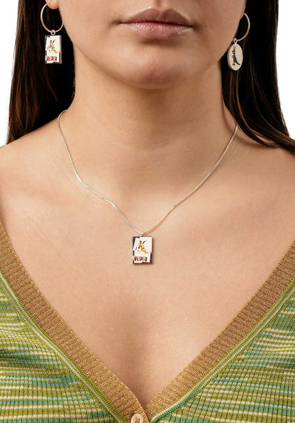 Necklace Epz Baseball Silver