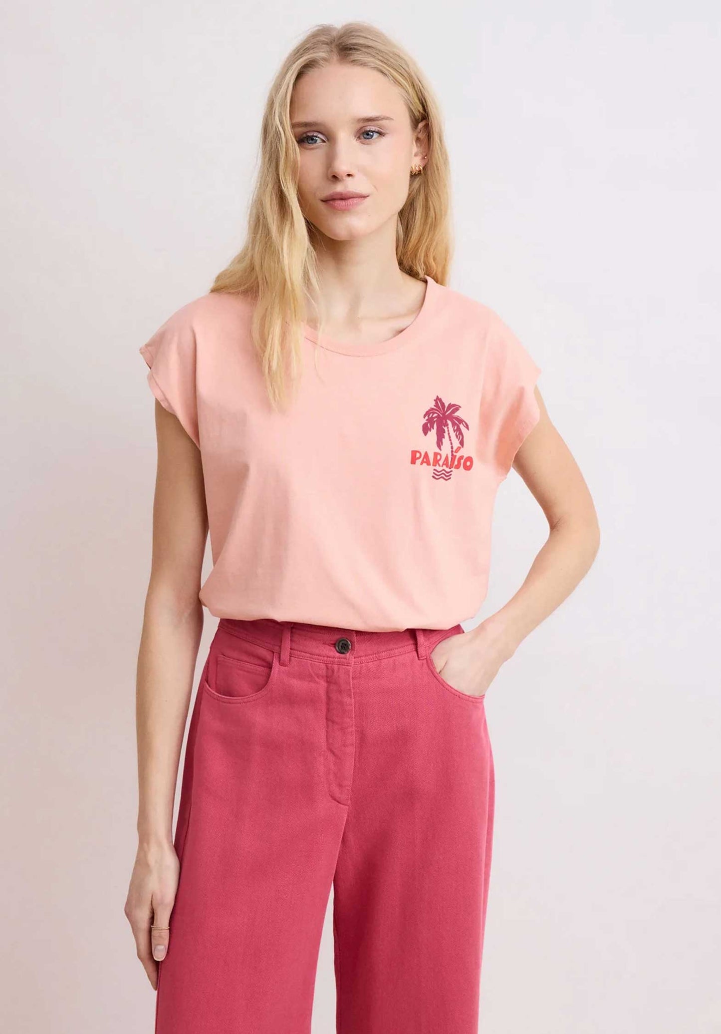 Tshirt Teraiso Bdql510 02-Peach