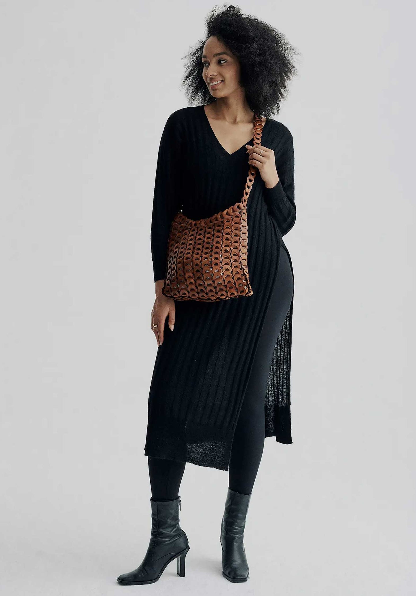 Crossbody Bag Ns Link Tote Dark-Brown