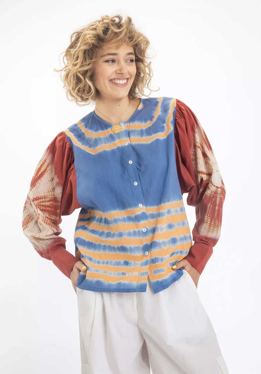 Blouse Rahi Blouse Blue-Orange