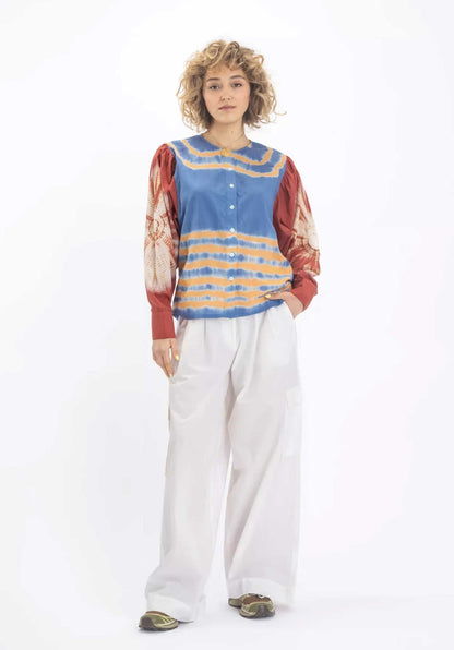 Blouse Rahi Blouse Blue-Orange