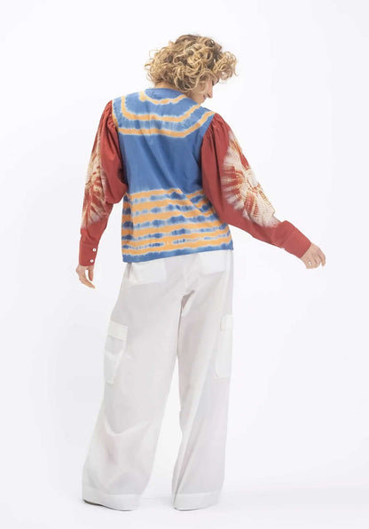 Blouse Rahi Blouse Blue-Orange