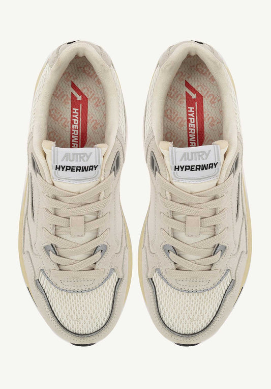 Sneaker Hyperway Low Um White-Silver
