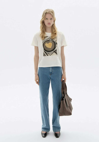 Tshirt Ida Pancake White