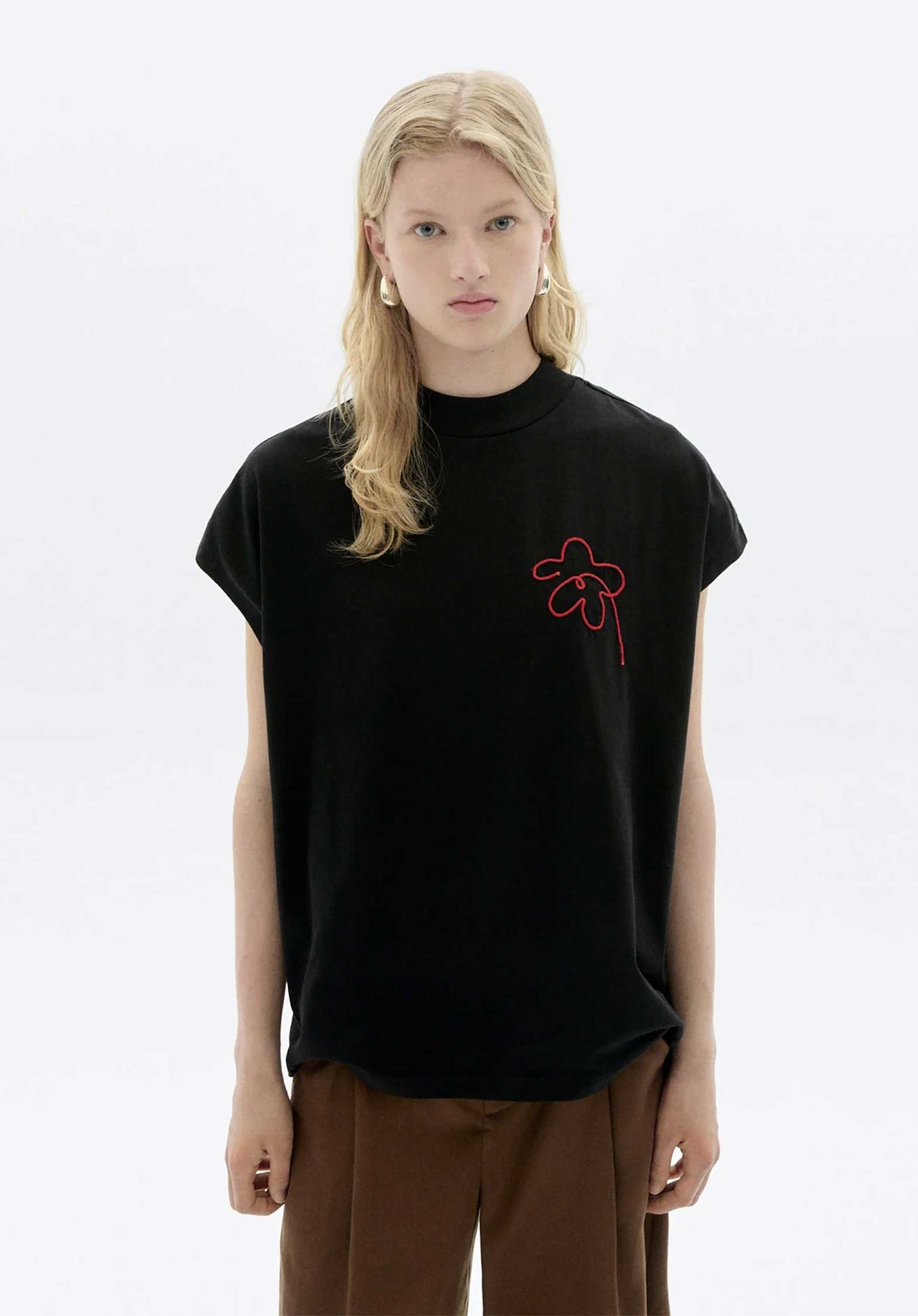 Tshirt Volta Flower Cor Black