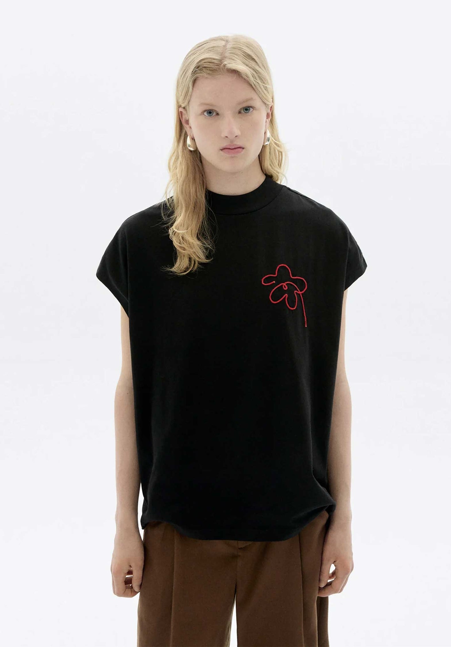 Tshirt Volta Flower Cor Black