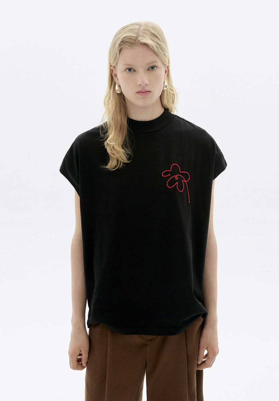 Tshirt Volta Flower Cor Black