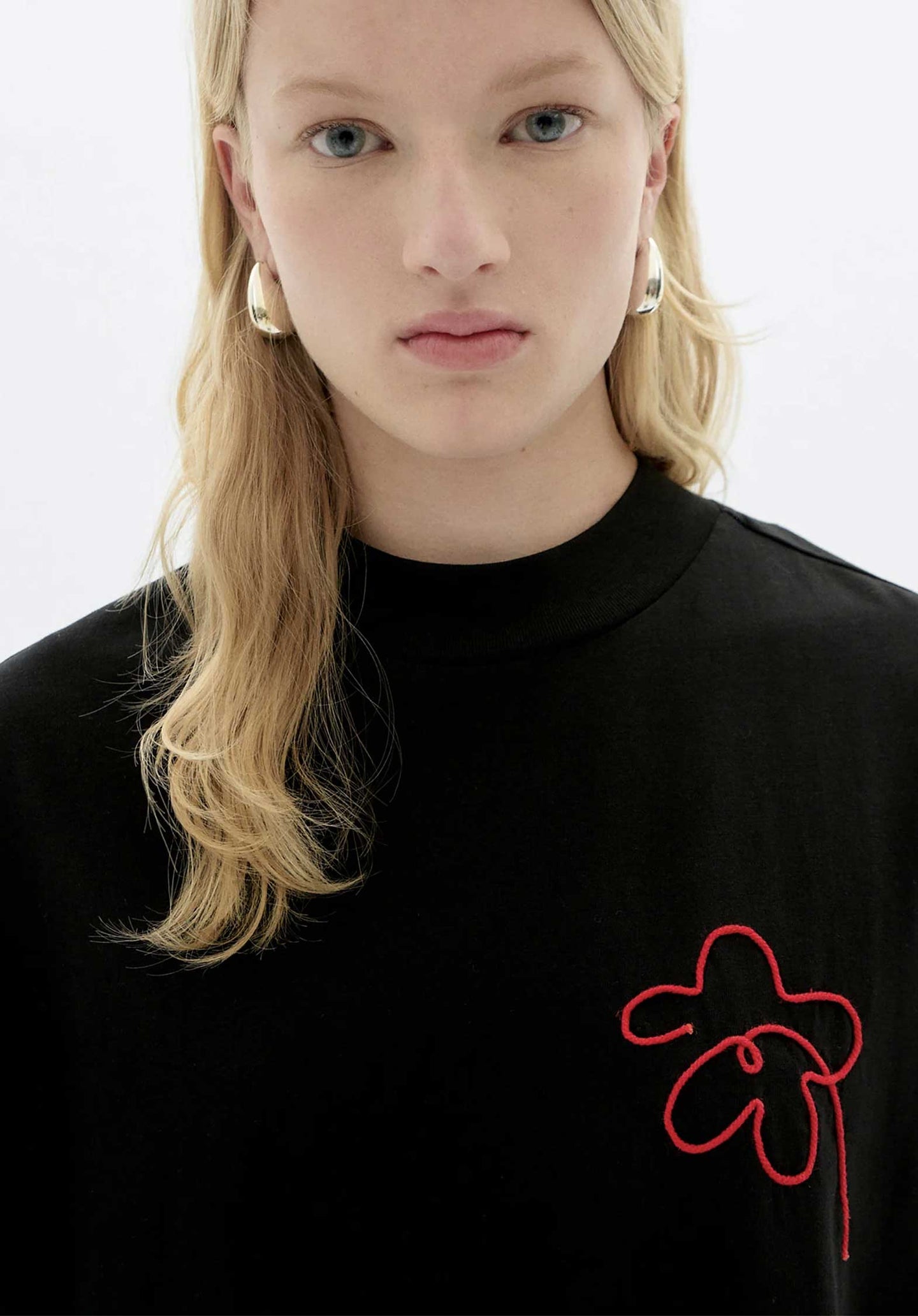 Tshirt Volta Flower Cor Black