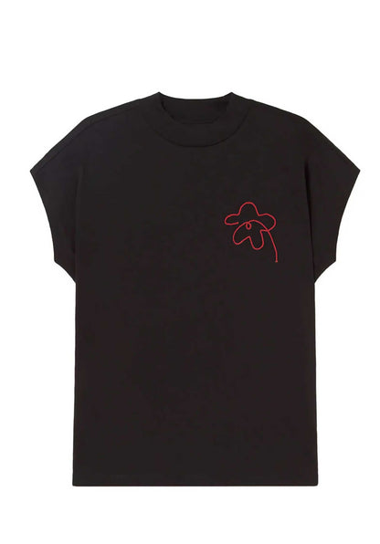 Tshirt Volta Flower Cor Black