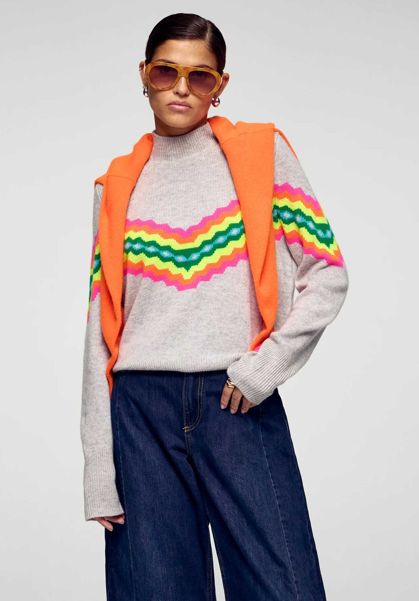 Pullover 2501wpm03327 Gris-Chine-Clair