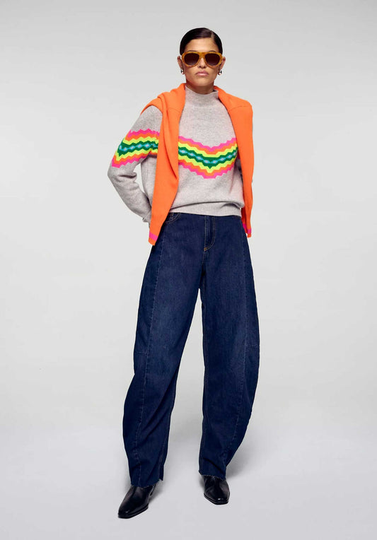 Pullover 2501wpm03327 Gris-Chine-Clair