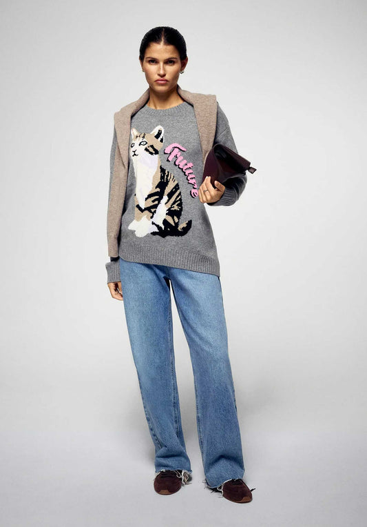 Pullover 2501wpr03293 Gris-Chine-Fonce-H