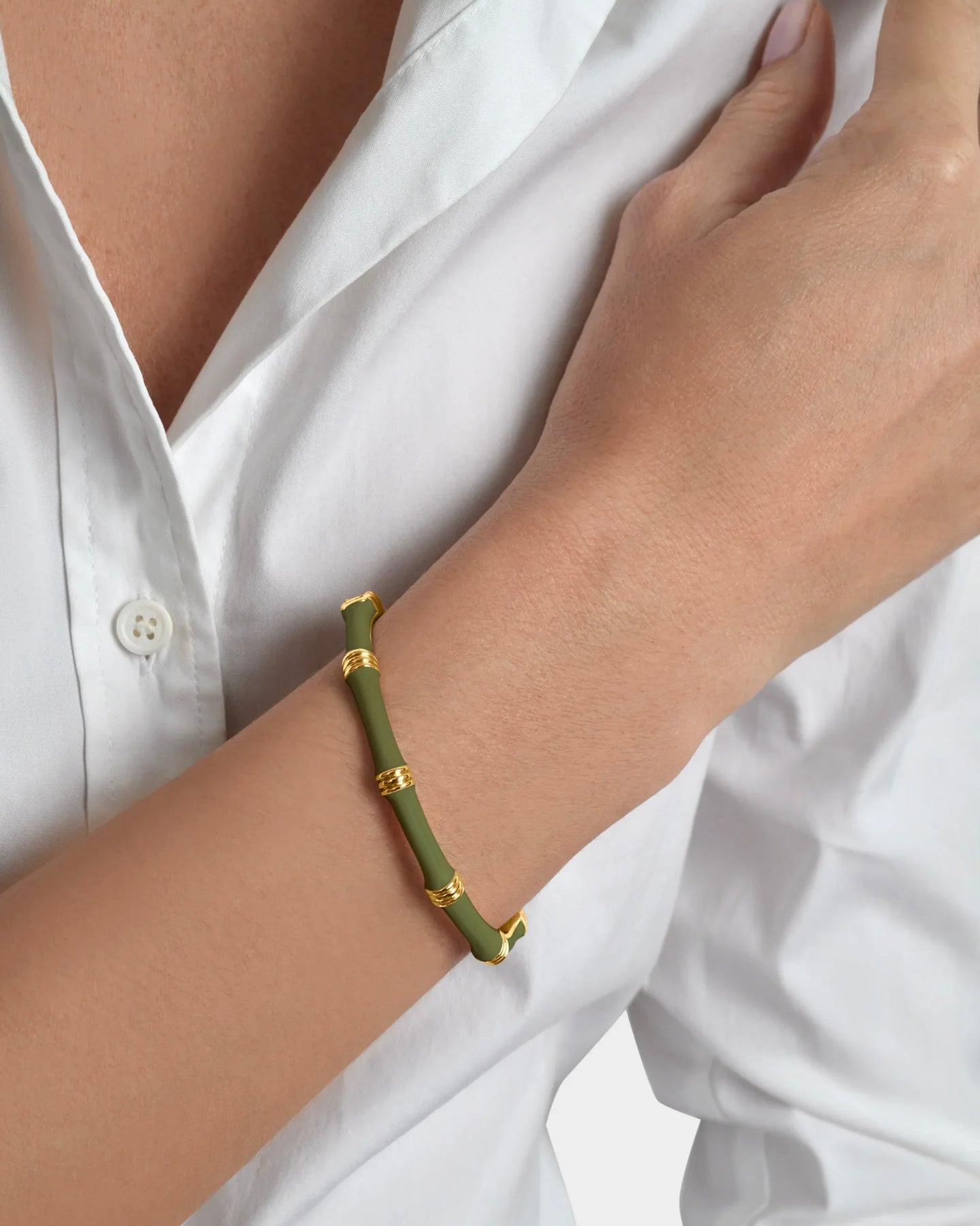 Bangle Bamboo E Hin Ban Olive-Green