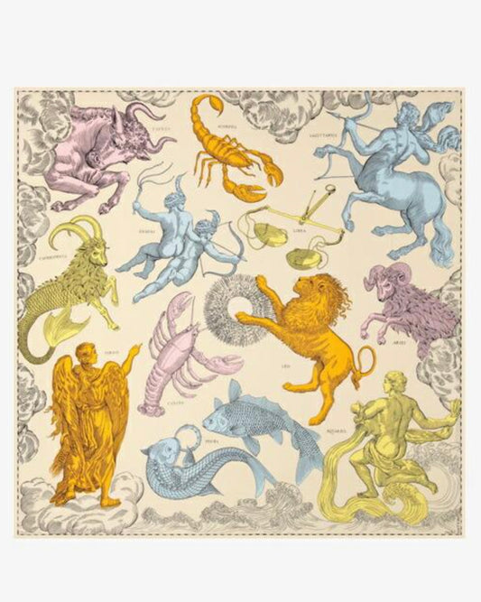 Inoui | Screen-Printed Modal Silk Square Scarf - Multi
