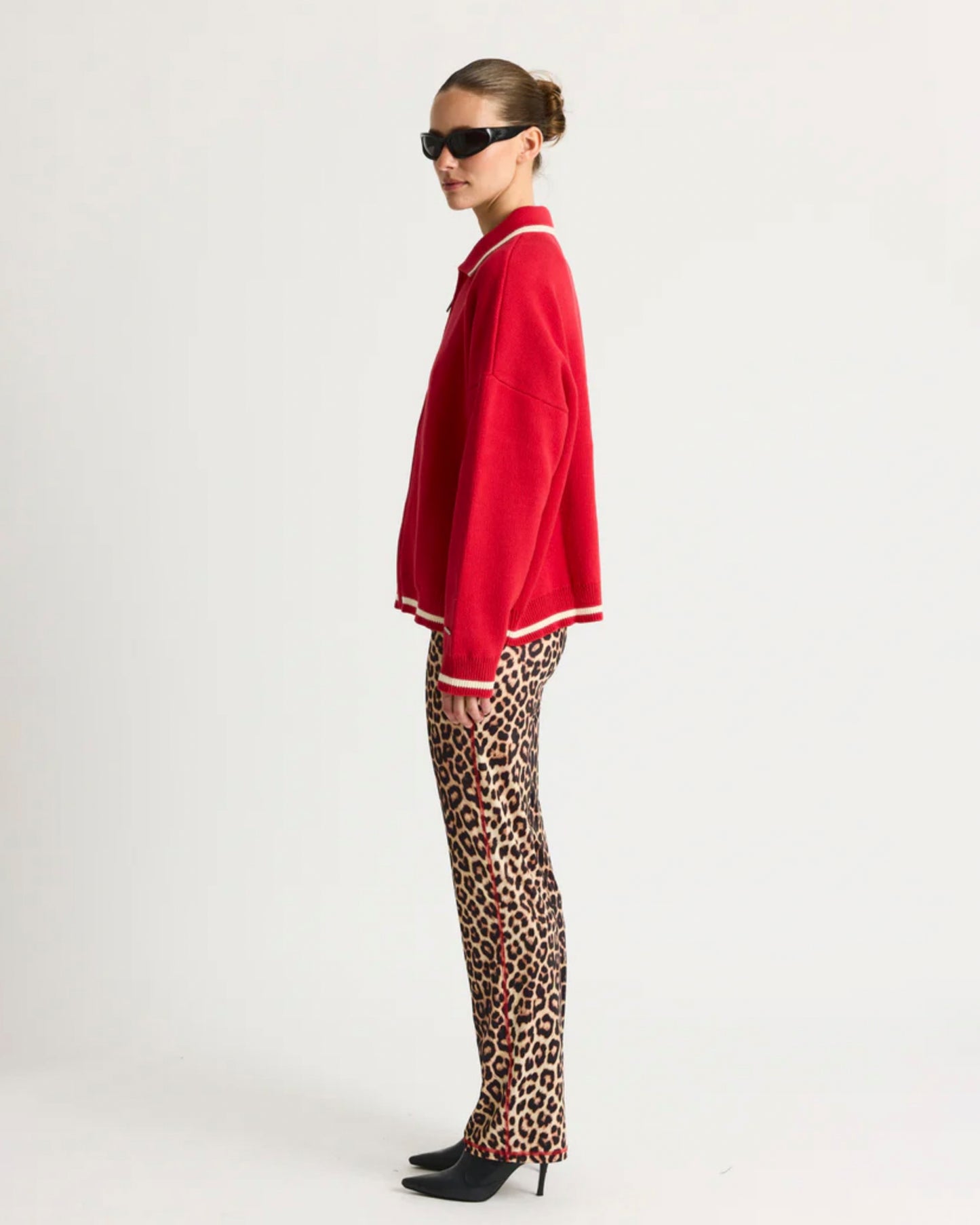 Jacket Keatonrs Knit Zi Red