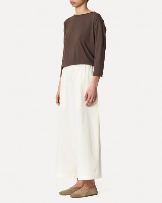 Women’s Pants 100% Cotton Poplin Lightweight - Ivory Avorio